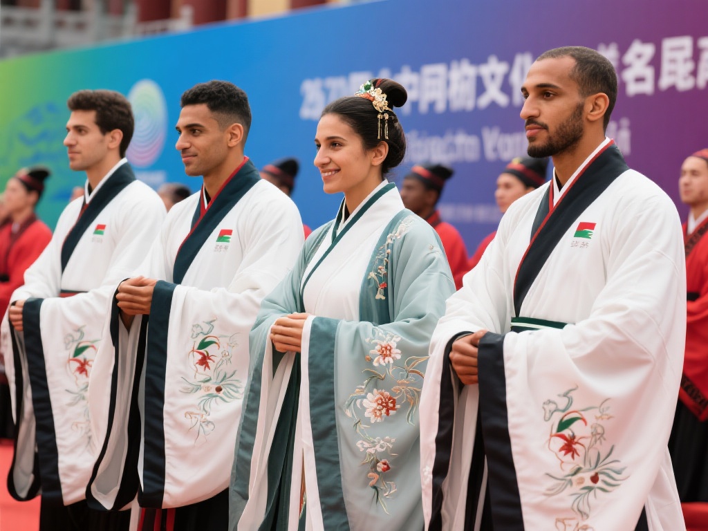 阿尔及利亚运动员身穿汉服品闽茶畅享闽南文化之旅